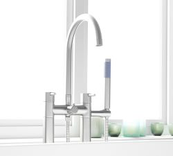 Keylan Floor Mounted Tub Filler with Handshower