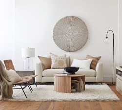 Shay Woven Leather Accent Chair