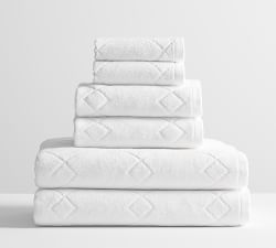 Easy Care Sculpted Organic Towel Bundle - Set of 6