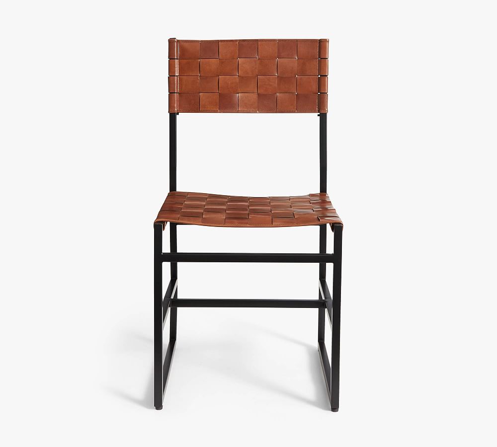 Hardy Woven Leather Dining Chair