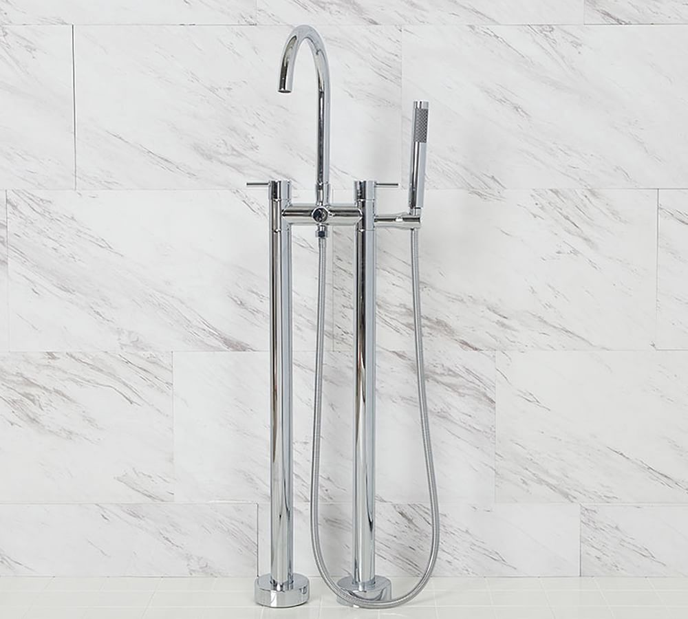 Keylan Floor Mounted Tub Filler with Handshower