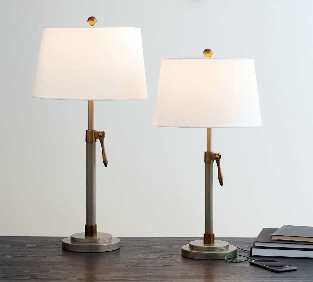 Sutter Adjustable Metal USB Table Lamp (24&quot;-29&quot;)