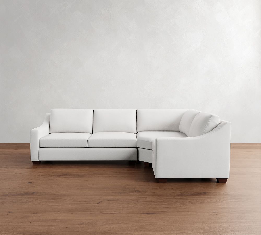 York Slope Arm 3-Piece Wedge Sleeper Sectional (117&quot;)