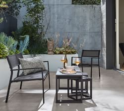 Fiji Metal &amp; Mesh Stackable Outdoor Loveseat (47&quot;)