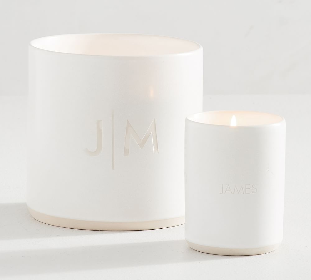 Mason Ceramic Scented Candle - White Spruce