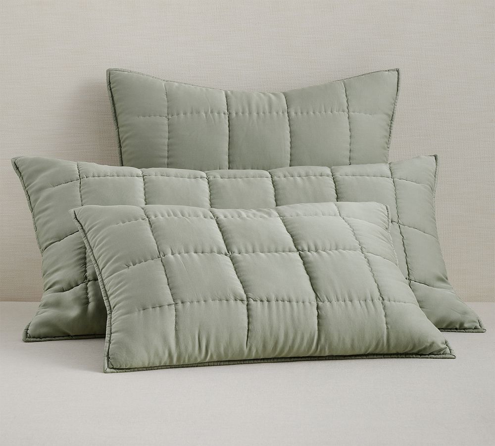 Open Box: TENCEL&#8482; Box Stitch Quilted Sham
