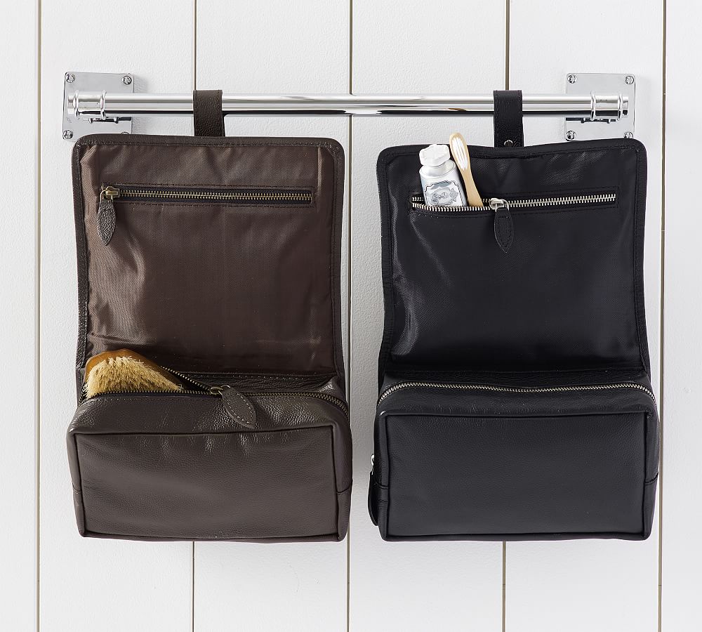 Grant Leather Hanging Travel Toiletry Bag