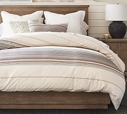 Trenton Striped Organic Duvet Cover &amp; Shams