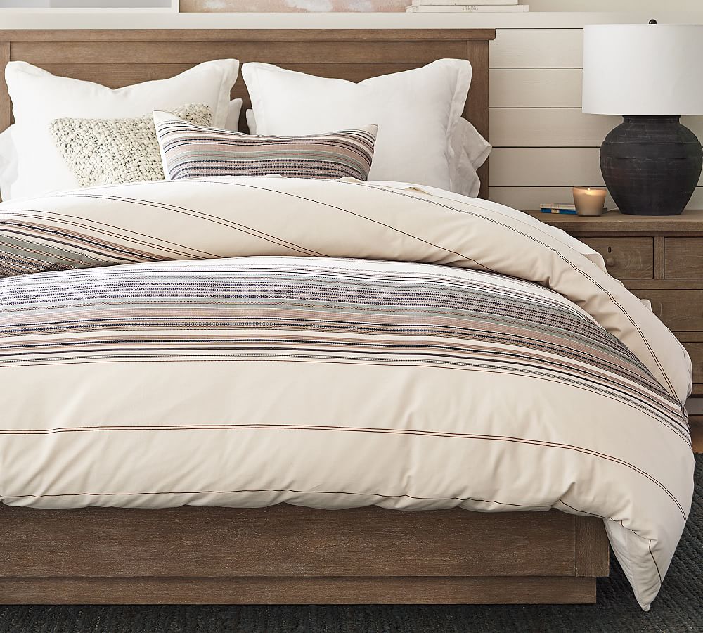 Trenton Striped Organic Duvet Cover &amp; Shams