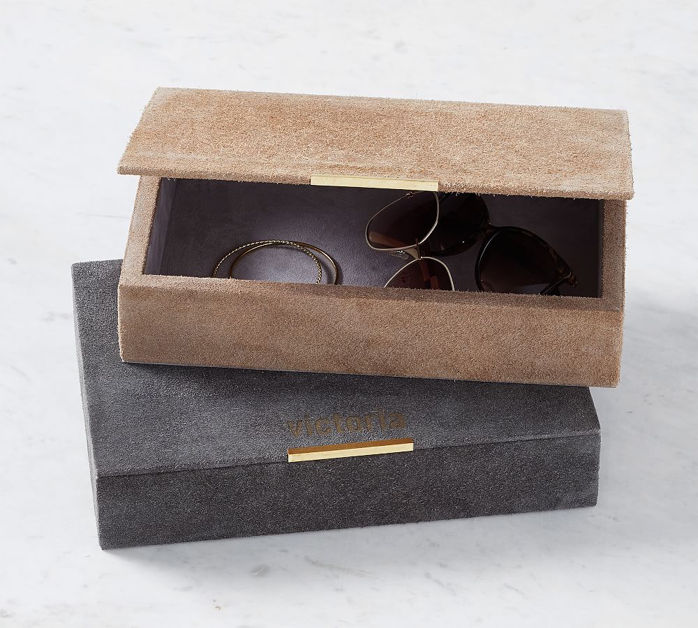 Avalon Large Suede Jewelry Box