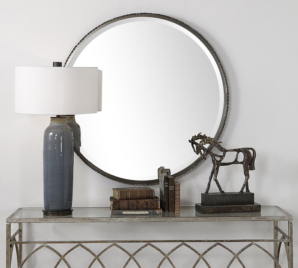 Columbia Iron Round Mirror 40&quot;