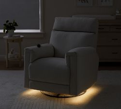 Dream Square Arm Deluxe Power Swivel Recliner with Massage &amp; Heat