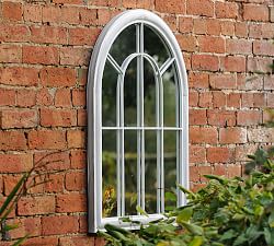 Metallic Arch Outdoor Wall Mirror