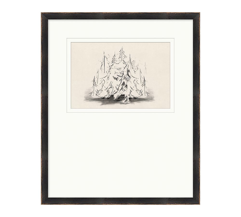Small Pine Grove Framed Print