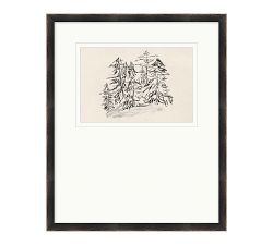 Small Pine Grove Framed Print