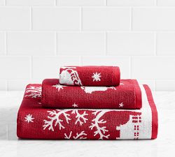 Sleigh Bell Reversible Jacquard Towel