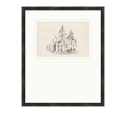 Small Pine Grove Framed Print