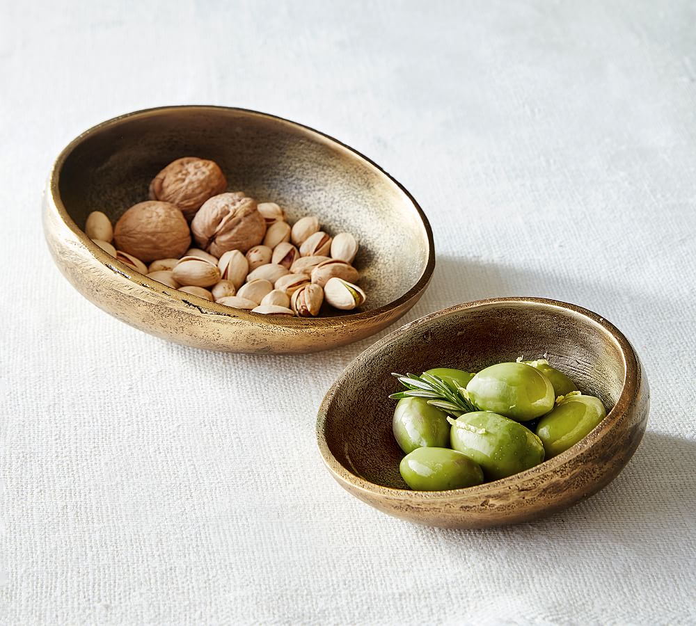 Austin Tumbled Metal Serving Bowls