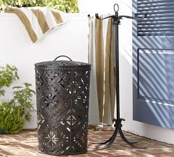 Bronze Pool Towel Stand
