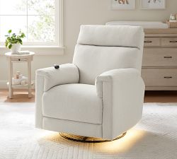 Dream Square Arm Deluxe Power Swivel Recliner with Massage &amp; Heat