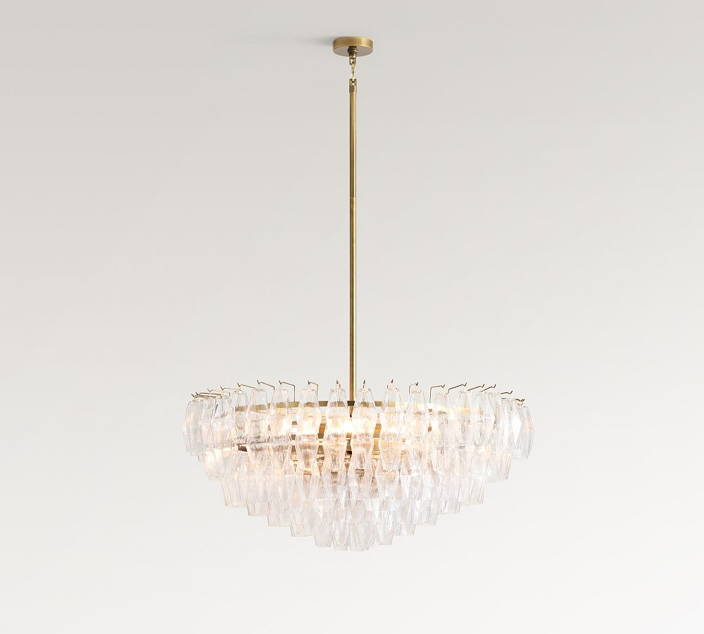 Florence Crystal Round Chandelier (29&quot;-38&quot;)