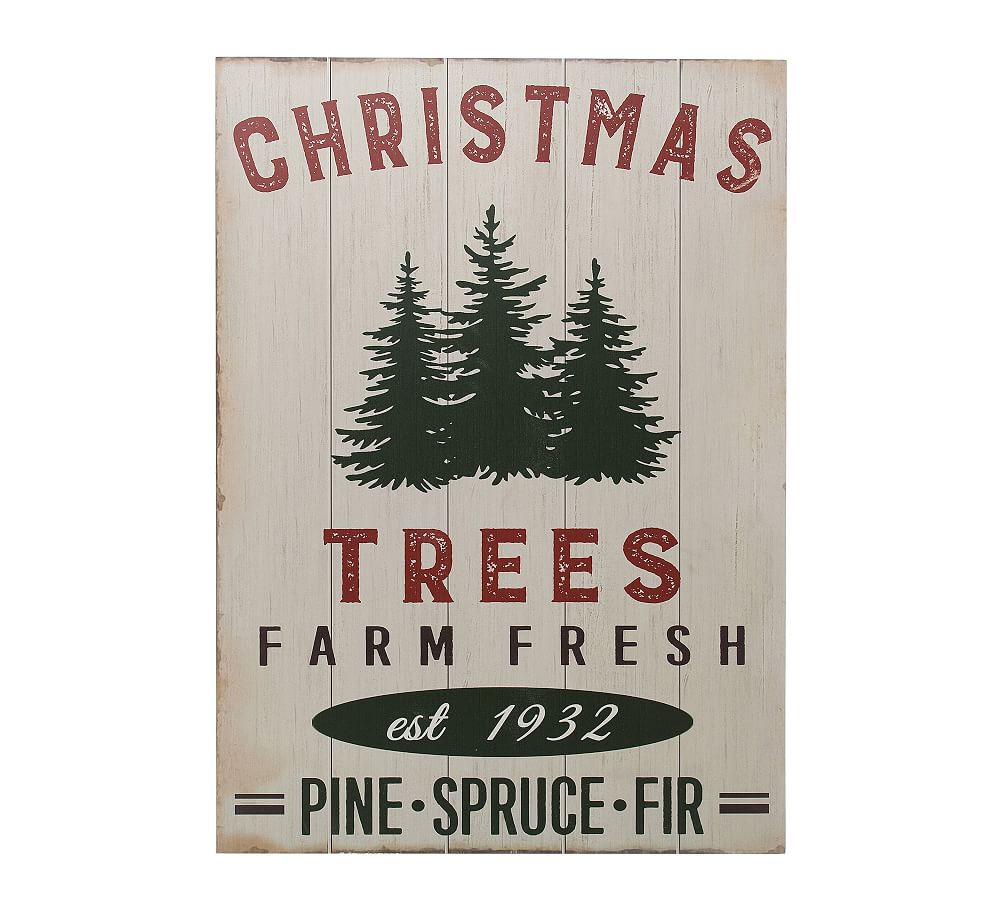 Christmas Tree Farm Fresh Wooden Wall Decor