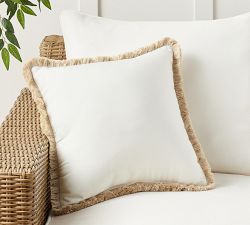 Sunbrella&#0174 Solid Fringe Outdoor Pillow