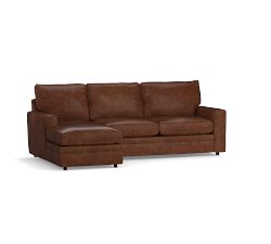 Pearce Square Arm Leather Chaise Sectional (104&quot;)