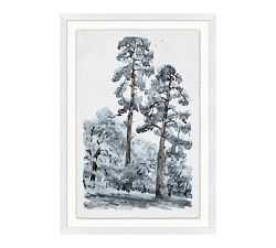 Blue Winter Trees Framed Print