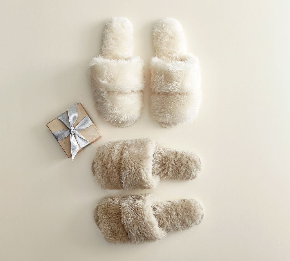 Faux Shearling Slippers