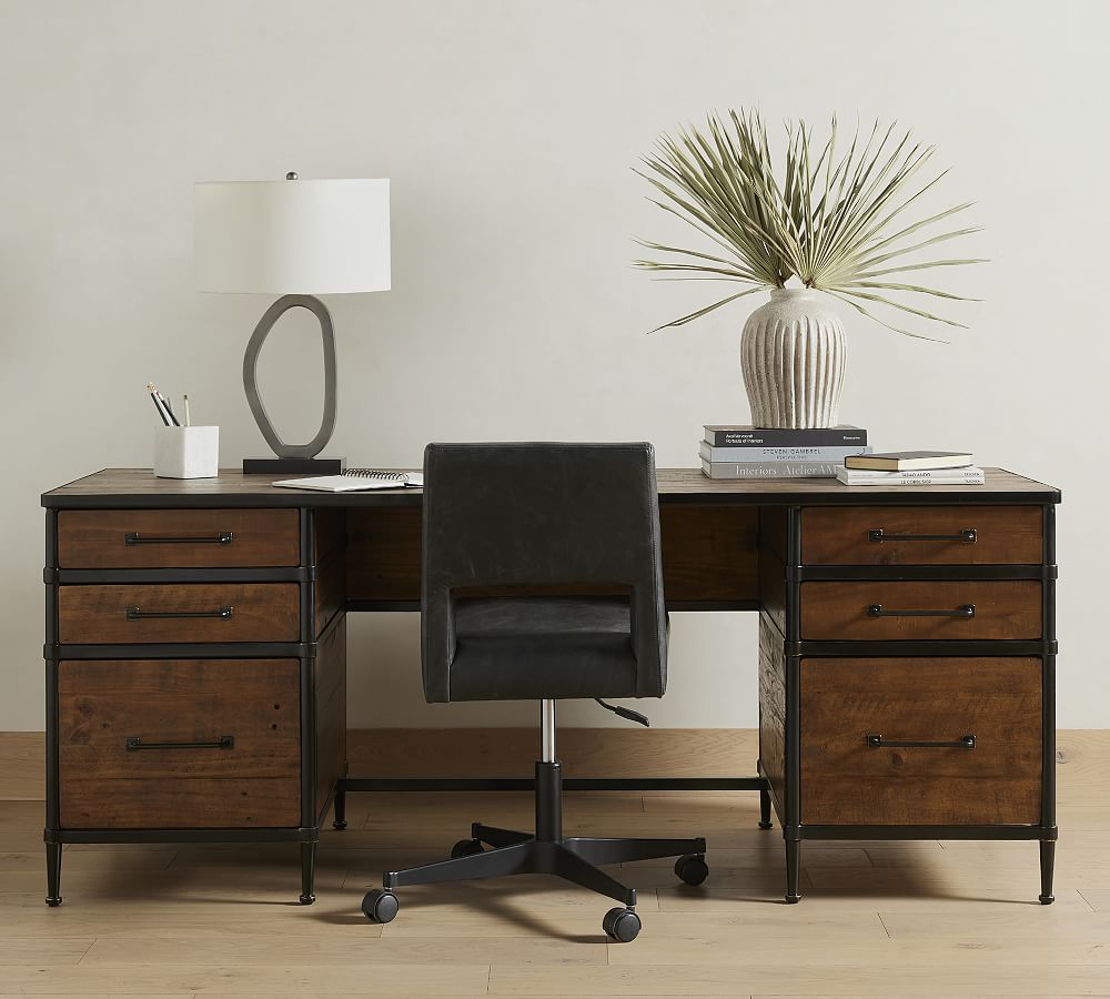 Belfast Leather Swivel Desk Chair