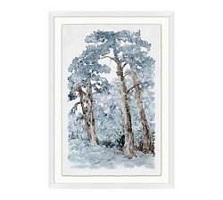 Blue Winter Trees Framed Print