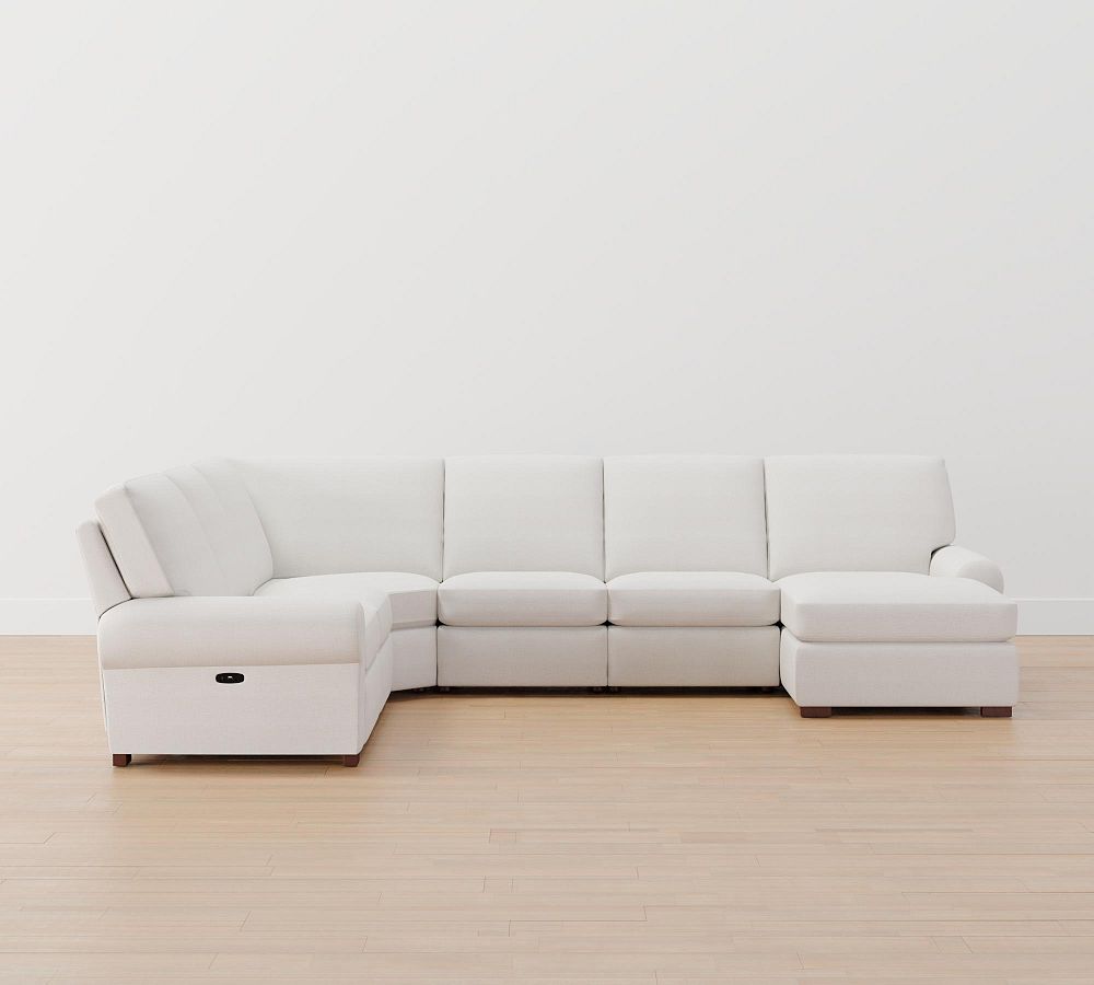 Turner Roll Arm Power Reclining L-Shaped Chaise Sectional (146&quot;&ndash;158&quot;)