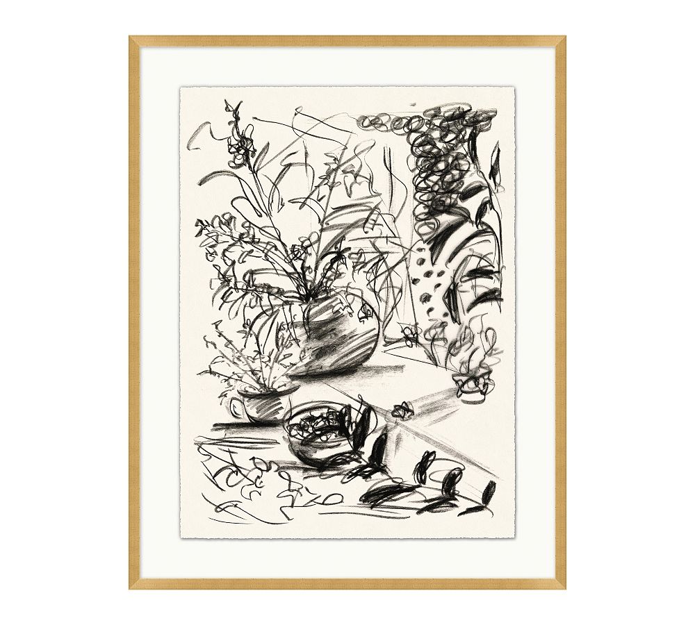 Flora Sketch Study Framed Print