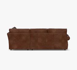 Pearce Roll Arm Leather Return Bumper Sectional (117&quot;)