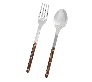 Sabre Horn Buffalo Serving Utensils, Set of 2
