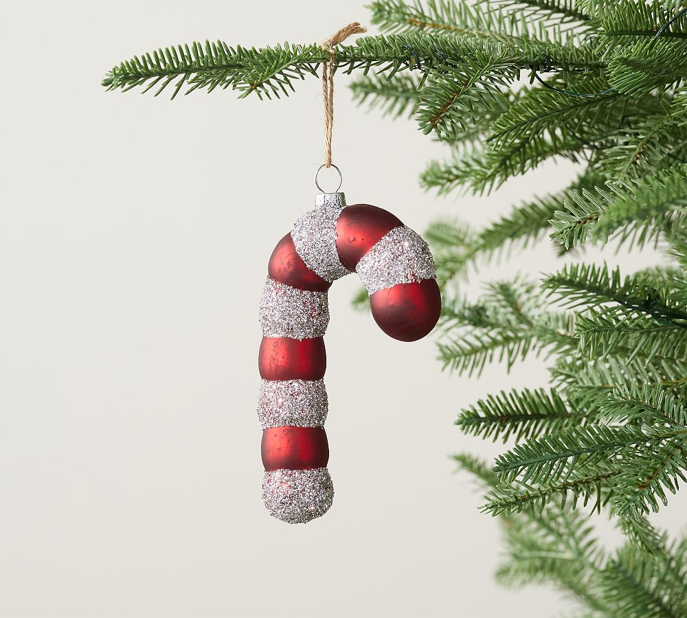 Mercury Glass Ornament, Candy Cane