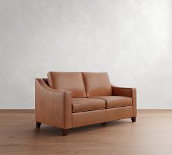 Cameron Slope Arm Leather Sofa (62&quot;&ndash;97&quot;)