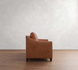 Cameron Slope Arm Leather Sofa (62&quot;&ndash;97&quot;)