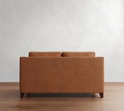 Cameron Slope Arm Leather Sofa (62&quot;&ndash;97&quot;)
