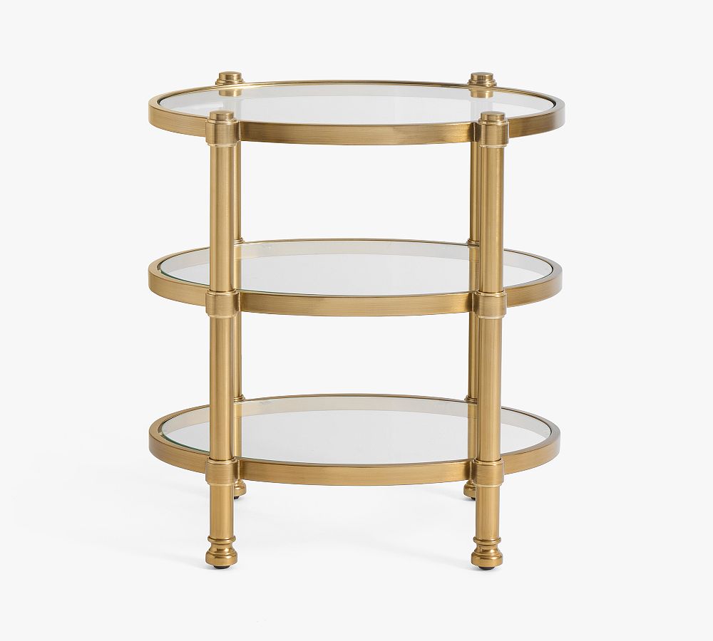 Everson Oval Glass Nightstand (22&quot;)