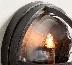Pearce Glass Round Outdoor Sconce (9&quot;)