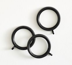 Slim Quiet-Glide Curtain Rings - Set of 10