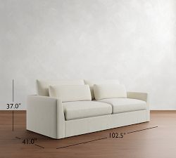 Westwood Fin Arm Deep Seat Slipcovered Sofa (67&quot;- 127&quot;)
