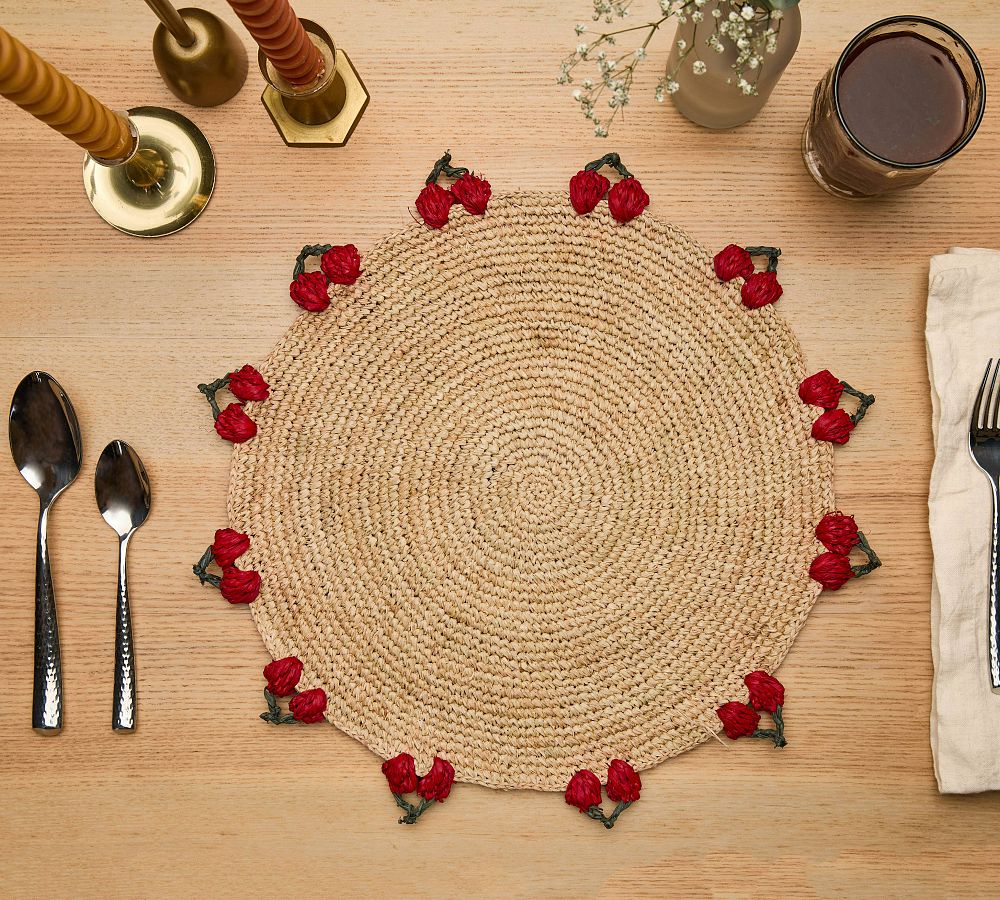Cherry Handwoven Placemat, Set of 4