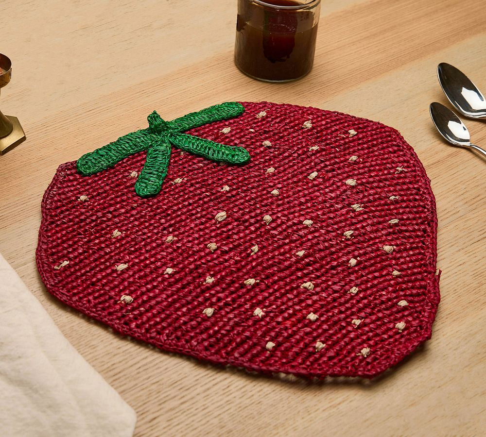 Strawberry Handwoven Placemat, Set of 4
