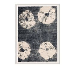 Indigo Textile Framed Print