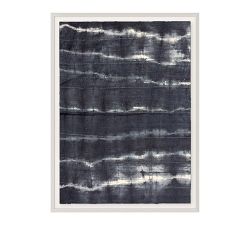 Indigo Textile Framed Print
