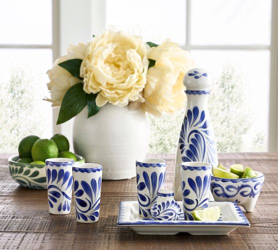 Puebla Porcelain Tequila Set