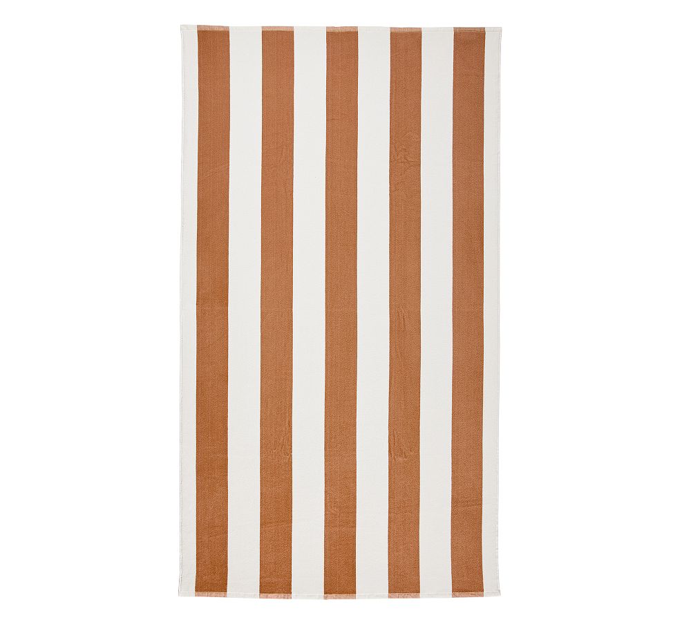 Classic Awning Striped Towel in Terracotta